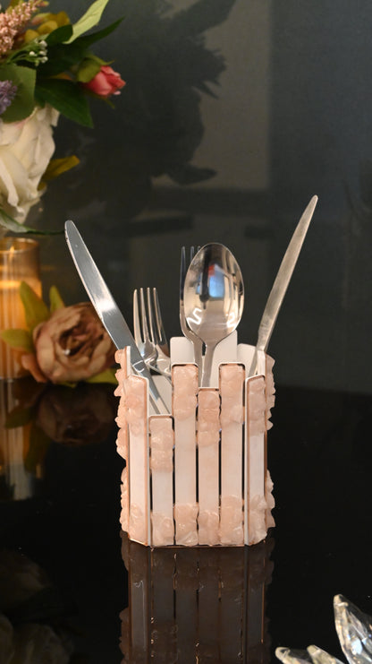 High-Low Stones Pink: Cutlery Holder
