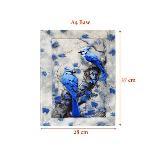 Autumn Blue Jay: 3D Wallart