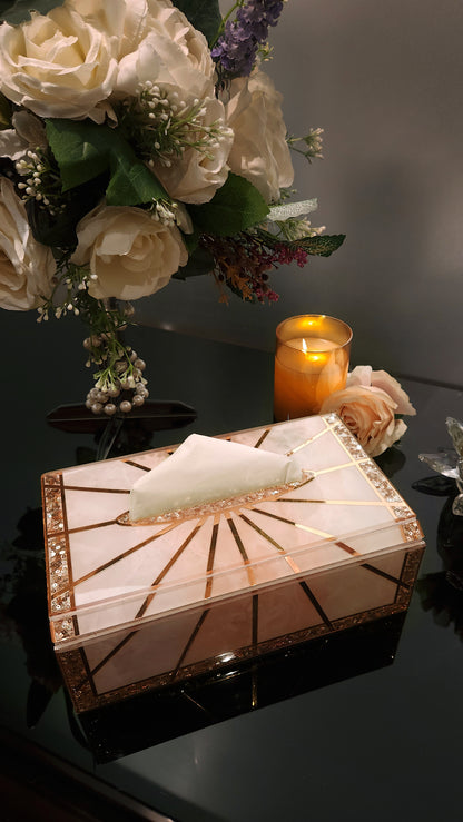Daisy Rose Gold: Tissue Box