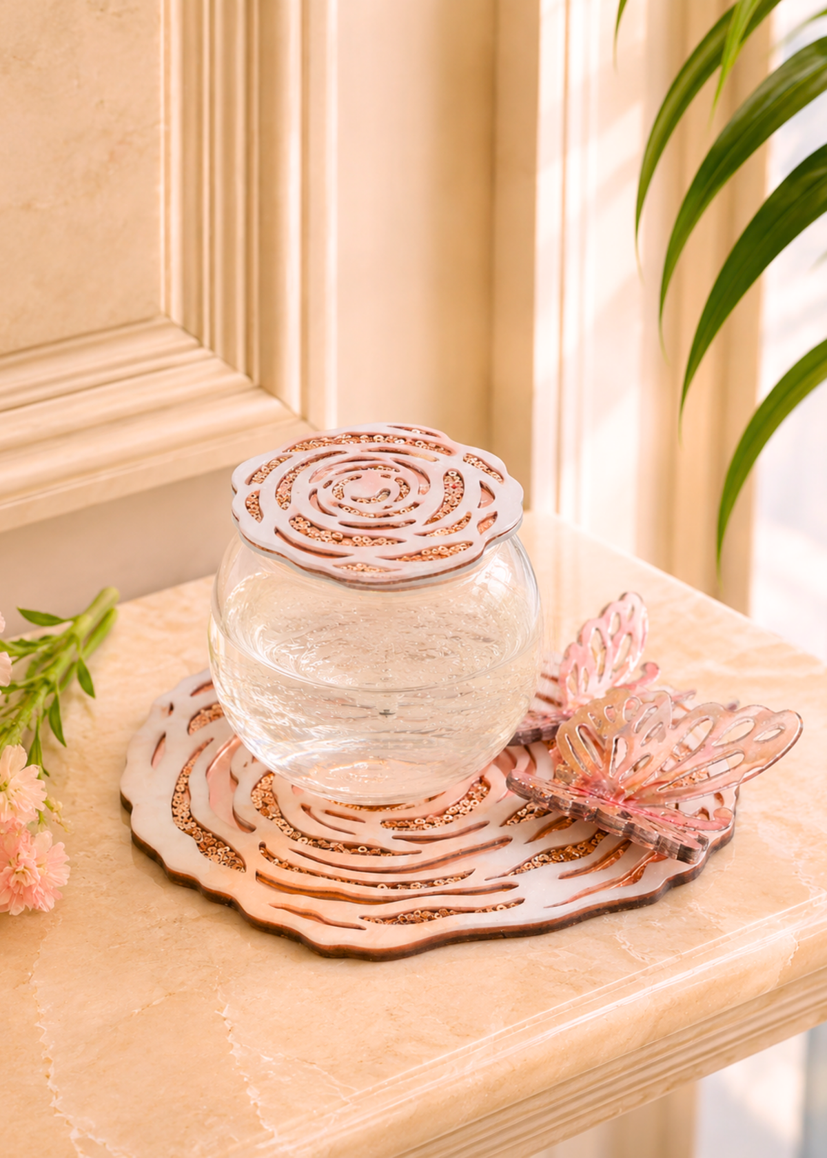 Rosegold Rosette: Butterfly Jar Candle