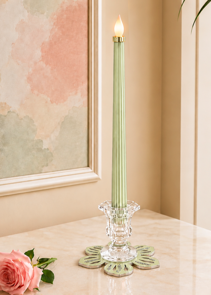Metallic Light Green: Flora Candle Stand