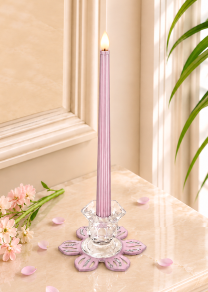 Metallic Lilac: Flora Candle Stand