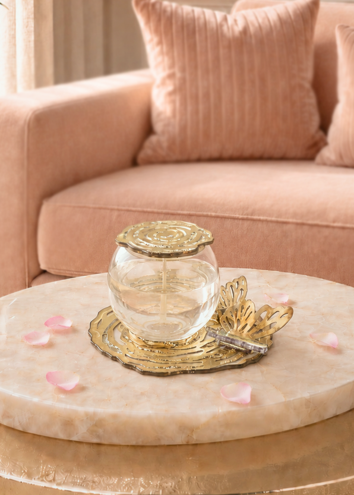 Metallic Silver Rosette: Butterfly Jar Candle