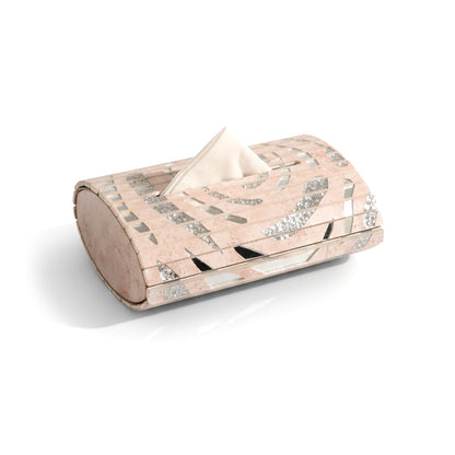 Lotus & Rosette Peach: Flexi Oval Tissue Box