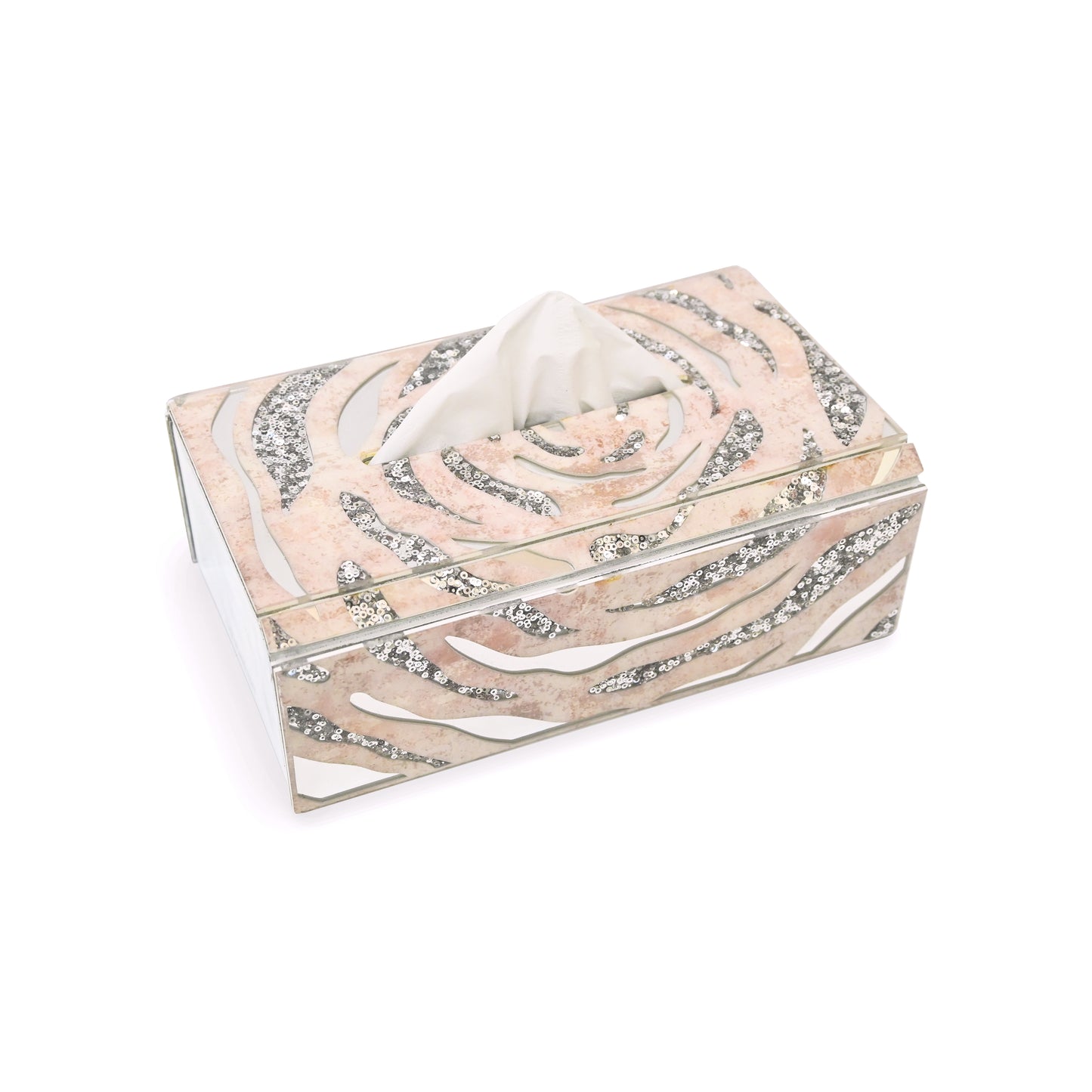 Lotus & Rosette Peach: Tissue Box