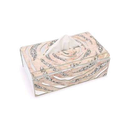 Lotus & Rosette Peach: Tissue Box