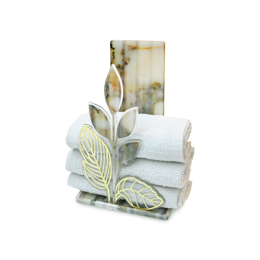 Fluted Marble Green: Towel Holder