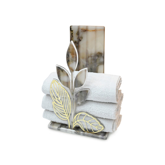 Fluted Marble Green: Towel Holder