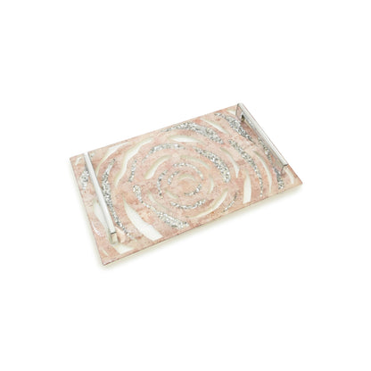 Lotus & Rosette Peach: Rectangular Tray