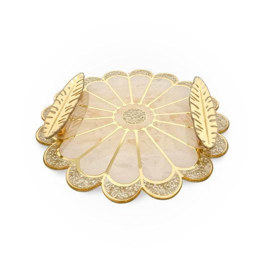 Daisy Gold: Round Tray