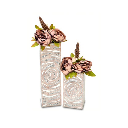 Lotus & Rosette Peach: Long Vase