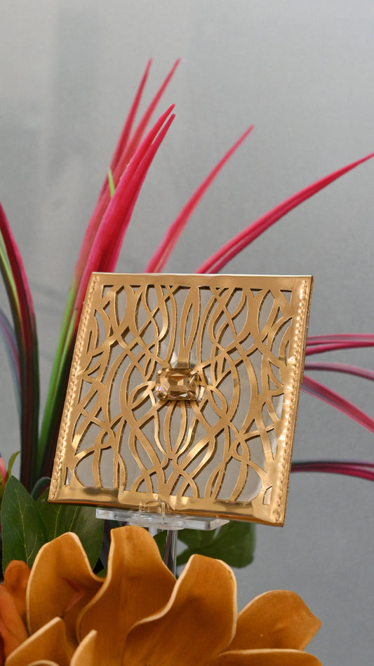 Mirage: Golden & Silver PU Small Clutch