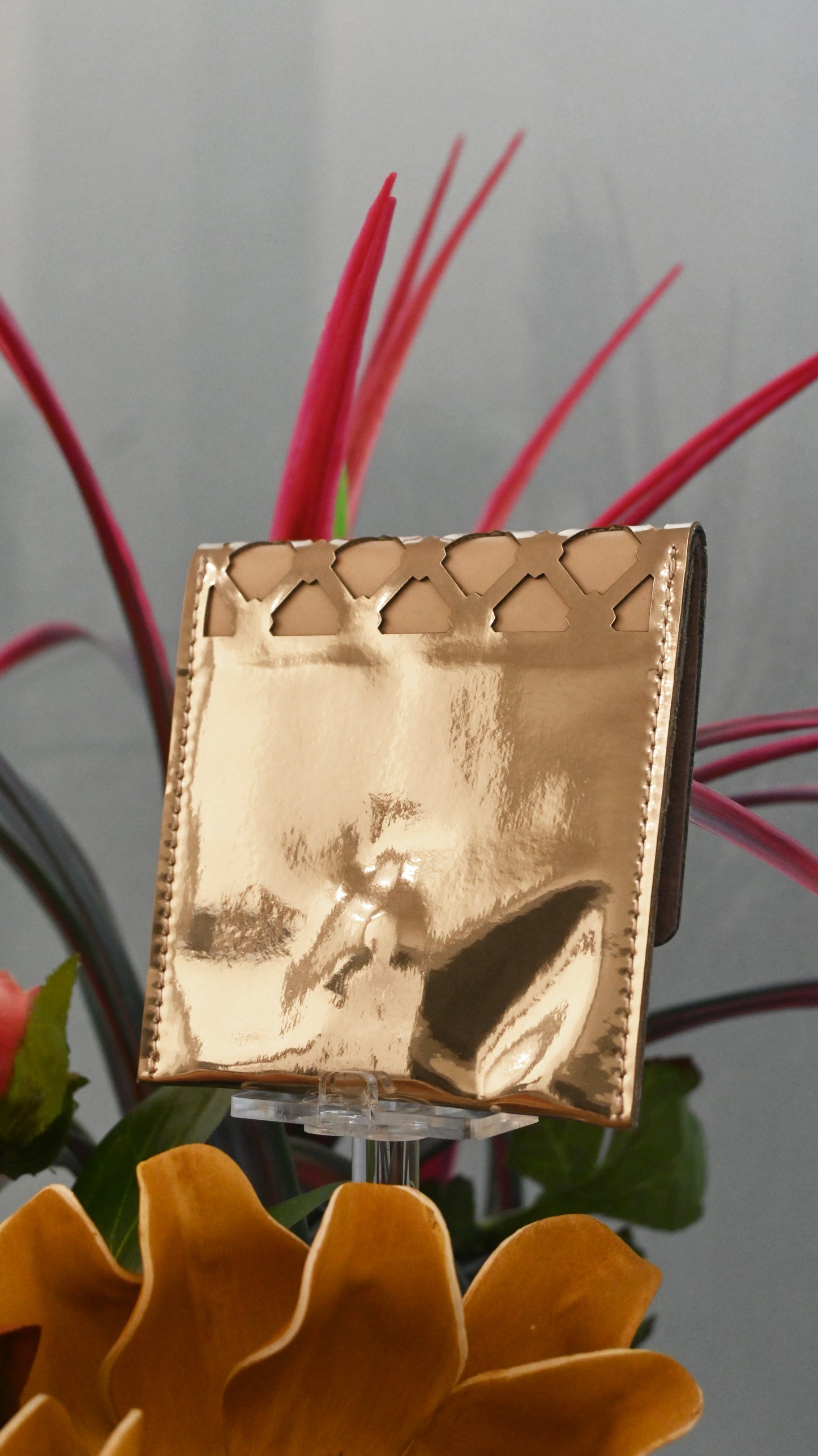 Diamond Arch: Rose Gold PU Small Clutch