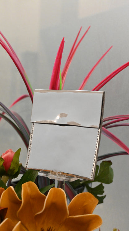 Mirage: Silver PU Small Clutch