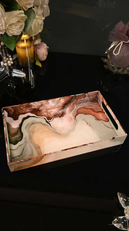 Desert Symphony: Rectangular 4 Wall Tray