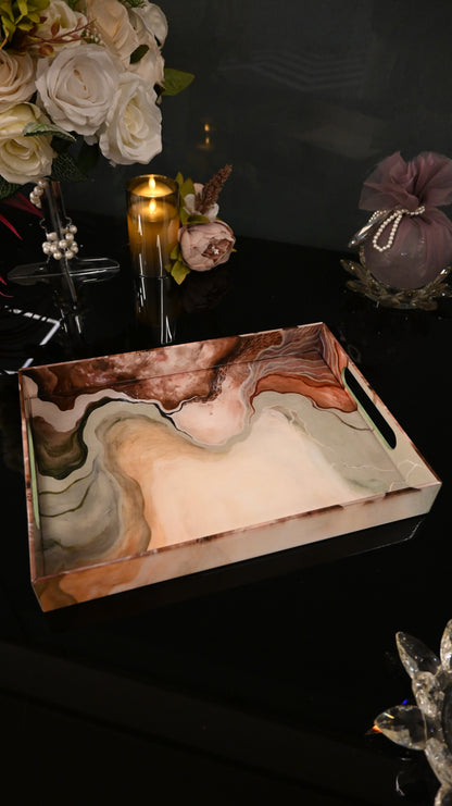 Desert Symphony: Rectangular 4 Wall Tray