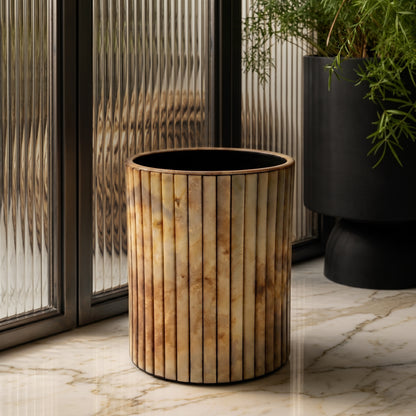 Metallic Silver: Waste Bin