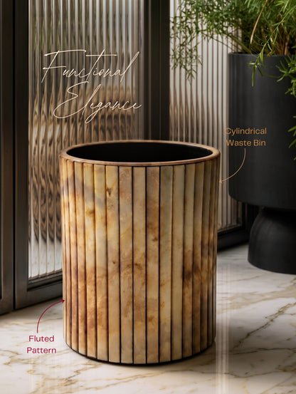 Metallic Silver: Waste Bin