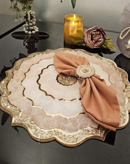 Rose Gold Rose Stone: Placemat 16"