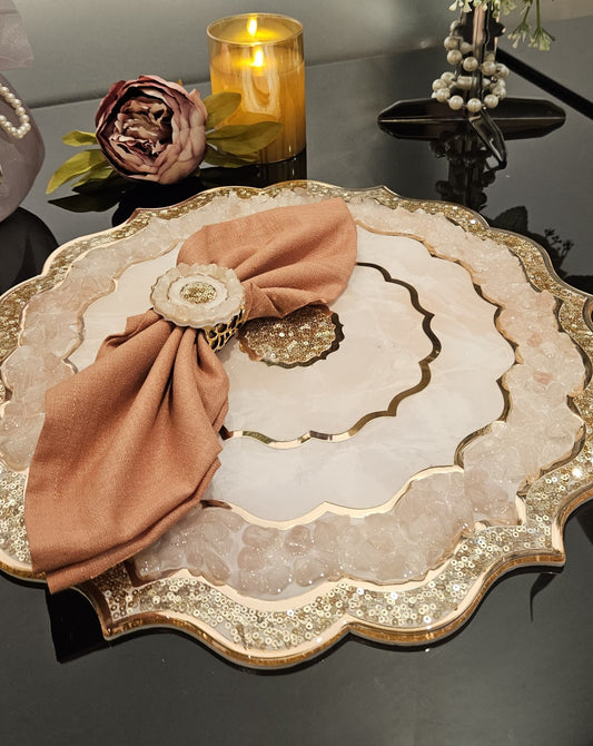 Rose Gold Rose Stone: Placemat 14"