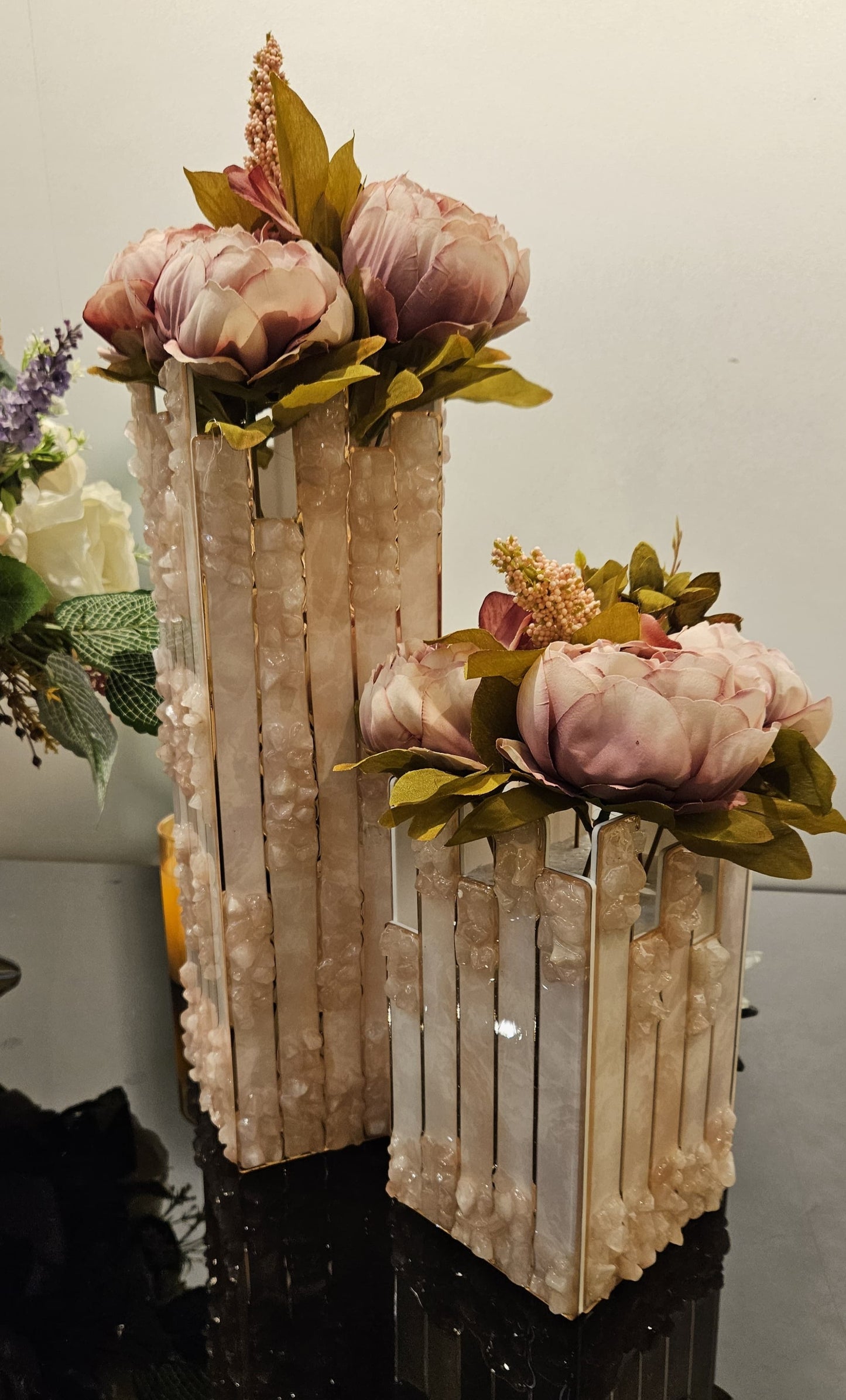 High Low Stone Pink: Long Vase