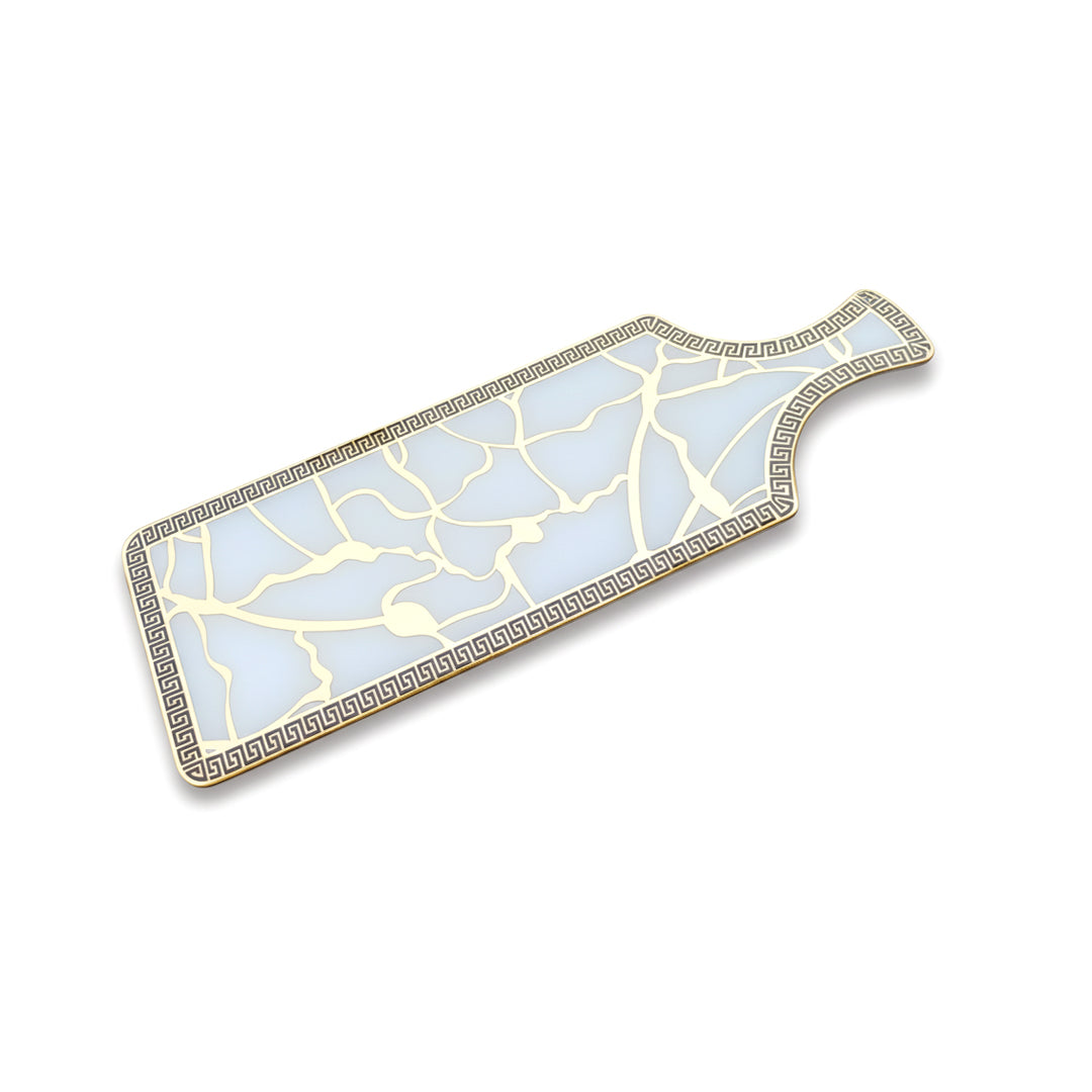 Broken Tree Black White Gold: Bat Platter