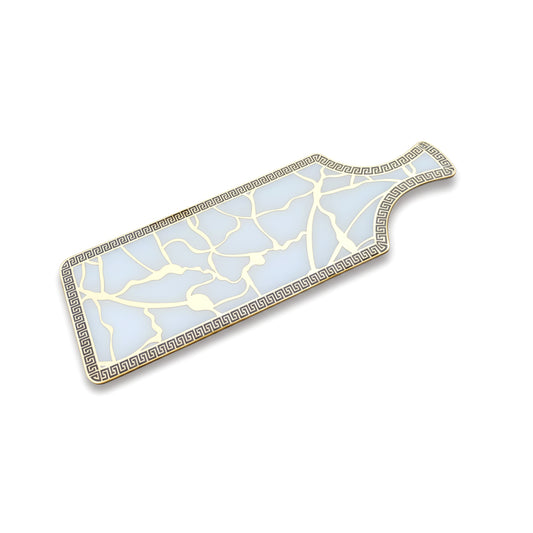 Broken Tree Black White Gold: Bat Platter