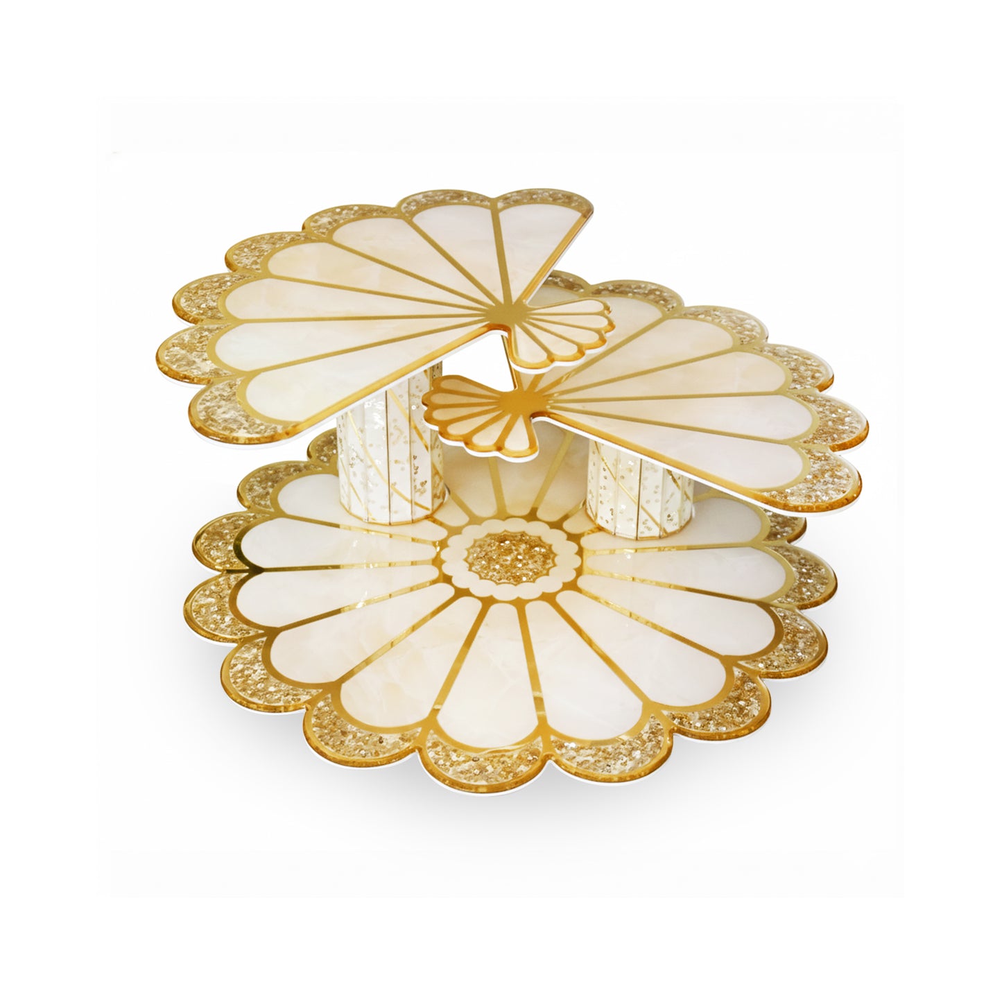 Daisy Gold: 3 Layer Cake Stand
