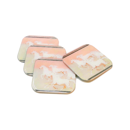 Stallion: Coasters with Coaster Holder (Set of 4)