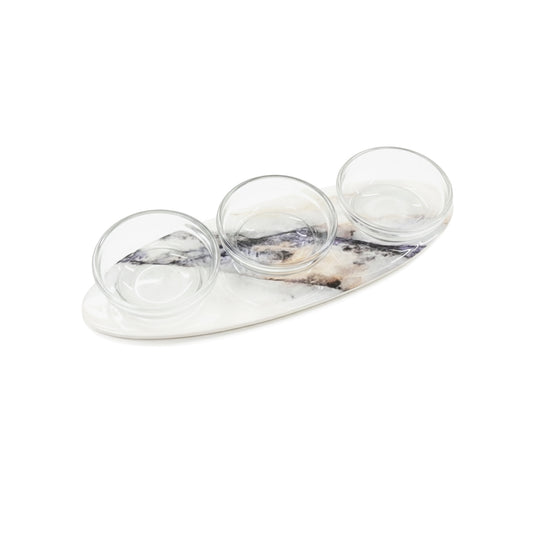 Italian Marble: Mini Dip Platter