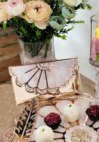 Daisy Rose Gold: Large Clutch
