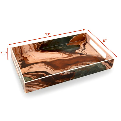 Earth Marble: Medium 4 Wall Tray