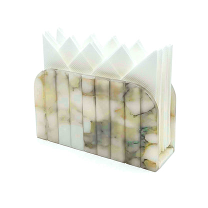 Fluted Marble Green: Napkin Holder