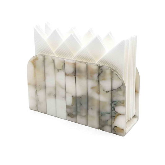 Fluted Marble Green: Napkin Holder