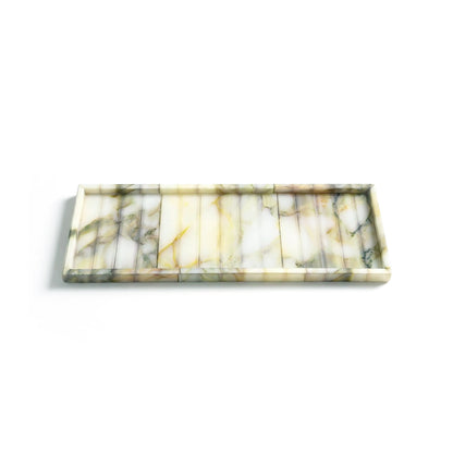 Fluted Marble Green: Rectangular Platter