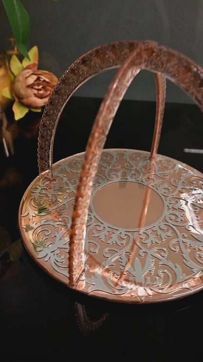Rose Gold Silver Royal: Criss Cross Platter