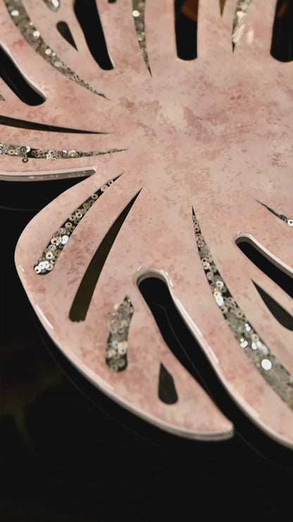 Lotus & Rosette Peach: Leaf Placemat