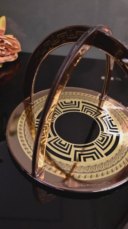 Metallic Gold: Criss-Cross Serving Platter