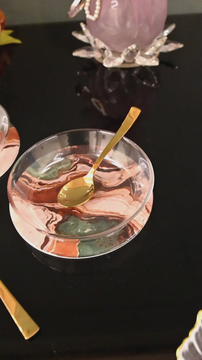 Earth Marble: Dessert Bowl (Set of 2)