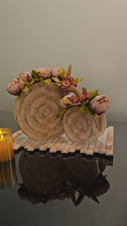 High Low Stone: 10" Vase