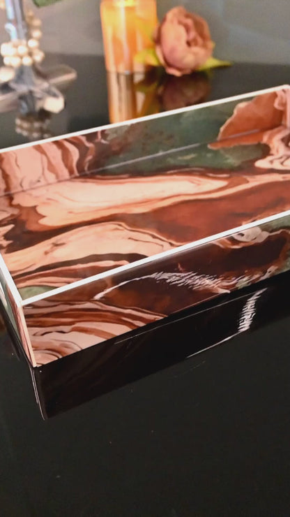 Earth Marble: Medium 4 Wall Tray