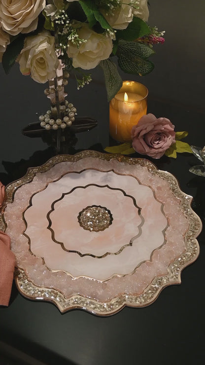 Rose Gold Rose Stone: Placemat 16"