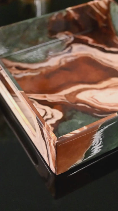 Earth Marble: Small Wall Tray