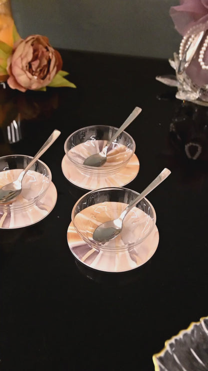 Golden Bloom: Dip Bowls (Set of 3)