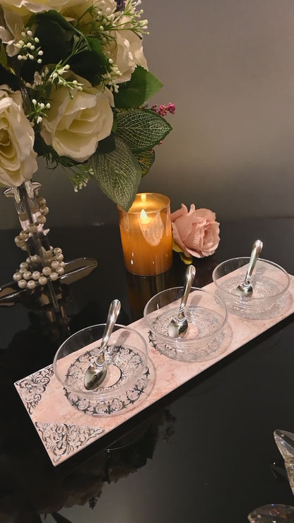 Royal Beige: 3-Bowl Platter