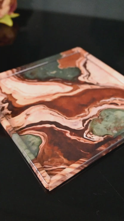 Earth Marble: Small Platter Tray