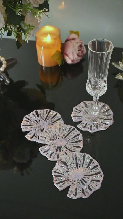 Lotus & Rosette Blue: Coaster(Set Of 4)
