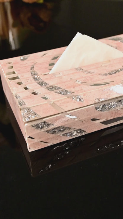 Lotus & Rosette Peach: Flexi Sleek Tissue Box