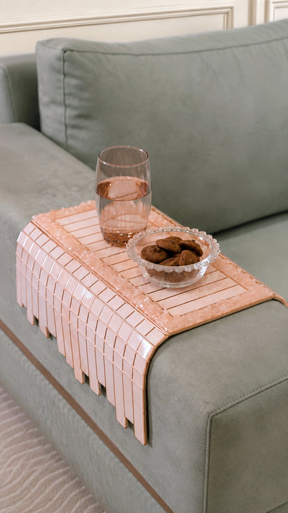 High-Low Stones Pink: Sofa Tray