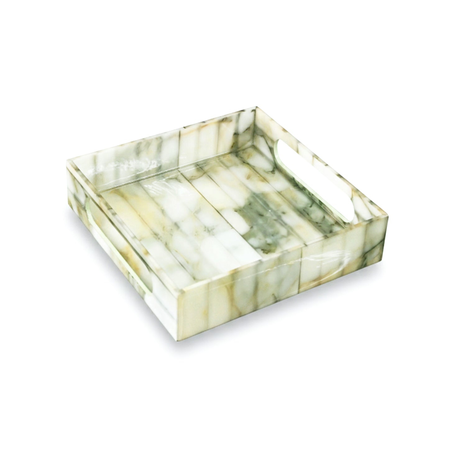 Fluted Marble Green: Small Wall Tray